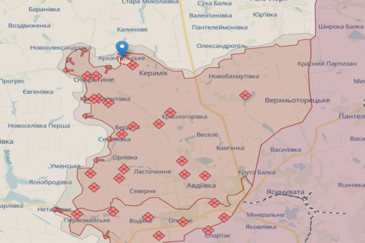 Росіяни окупували Архангельське – DeepState (мапа) (GlavPost)